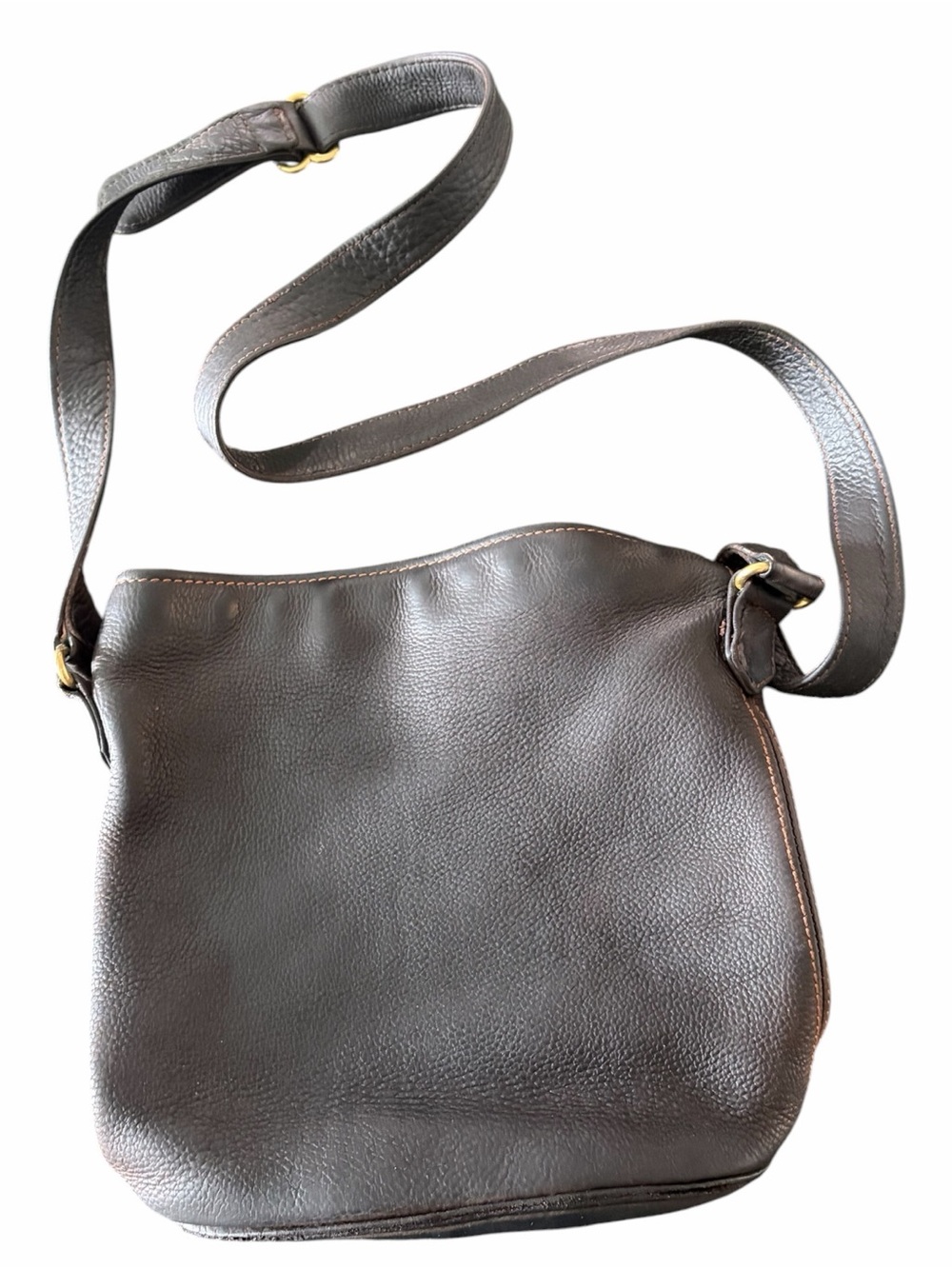 Rare Vintage Coach Made in Italy Brown Leather Crossbody M4E-4933